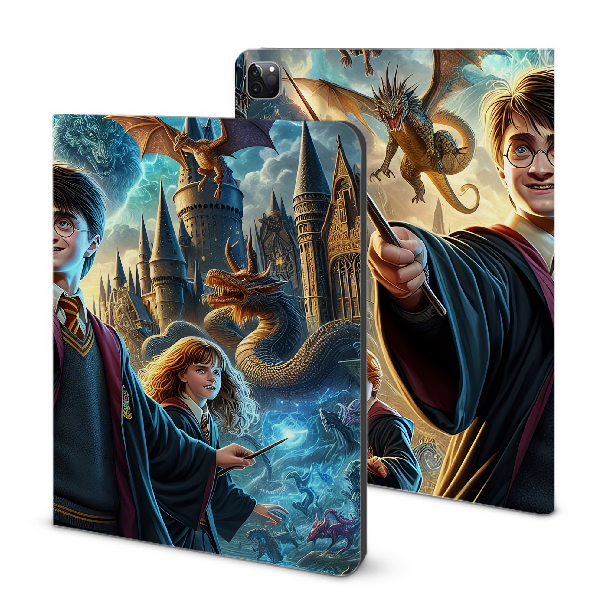 （画像用） Harry Potter ハリー・ポッターシリーズ IPad ケース ブック型 PUレザー TPU 耐衝撃 軽量 薄型 ペン収納なし 全面保護 IPad 各モデル対応